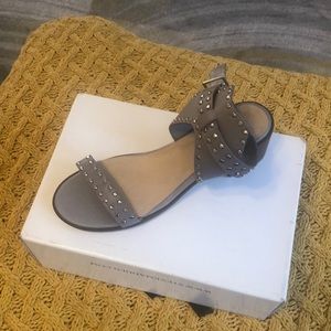 Grey studded Steve Madden sandals